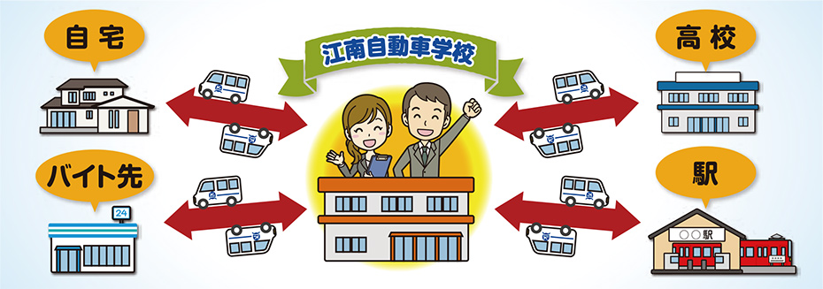 無料自宅送迎KBUS
